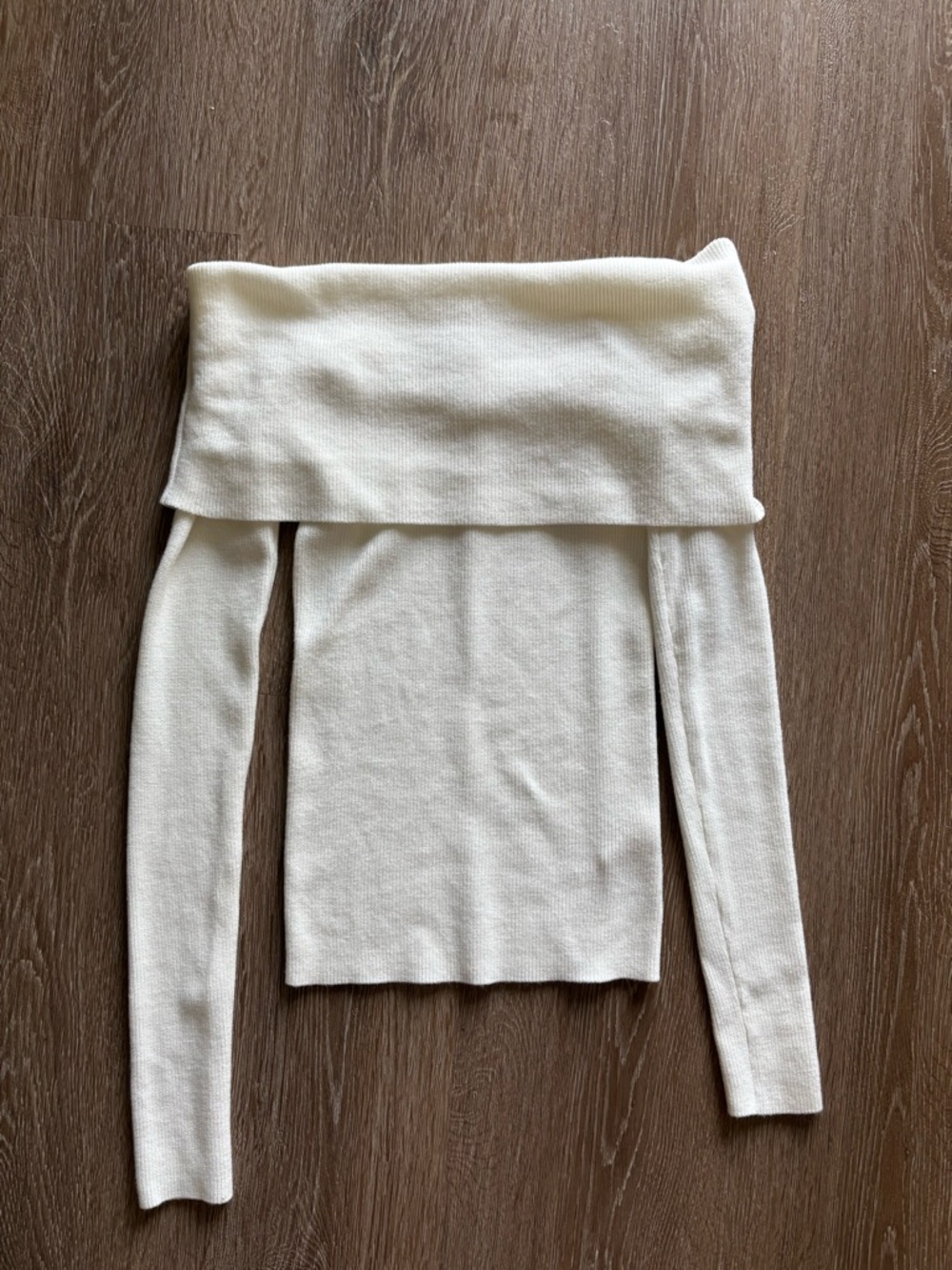 Wilfred Cream Off-the-Shoulder Fold-Over top - Women’s 2XS